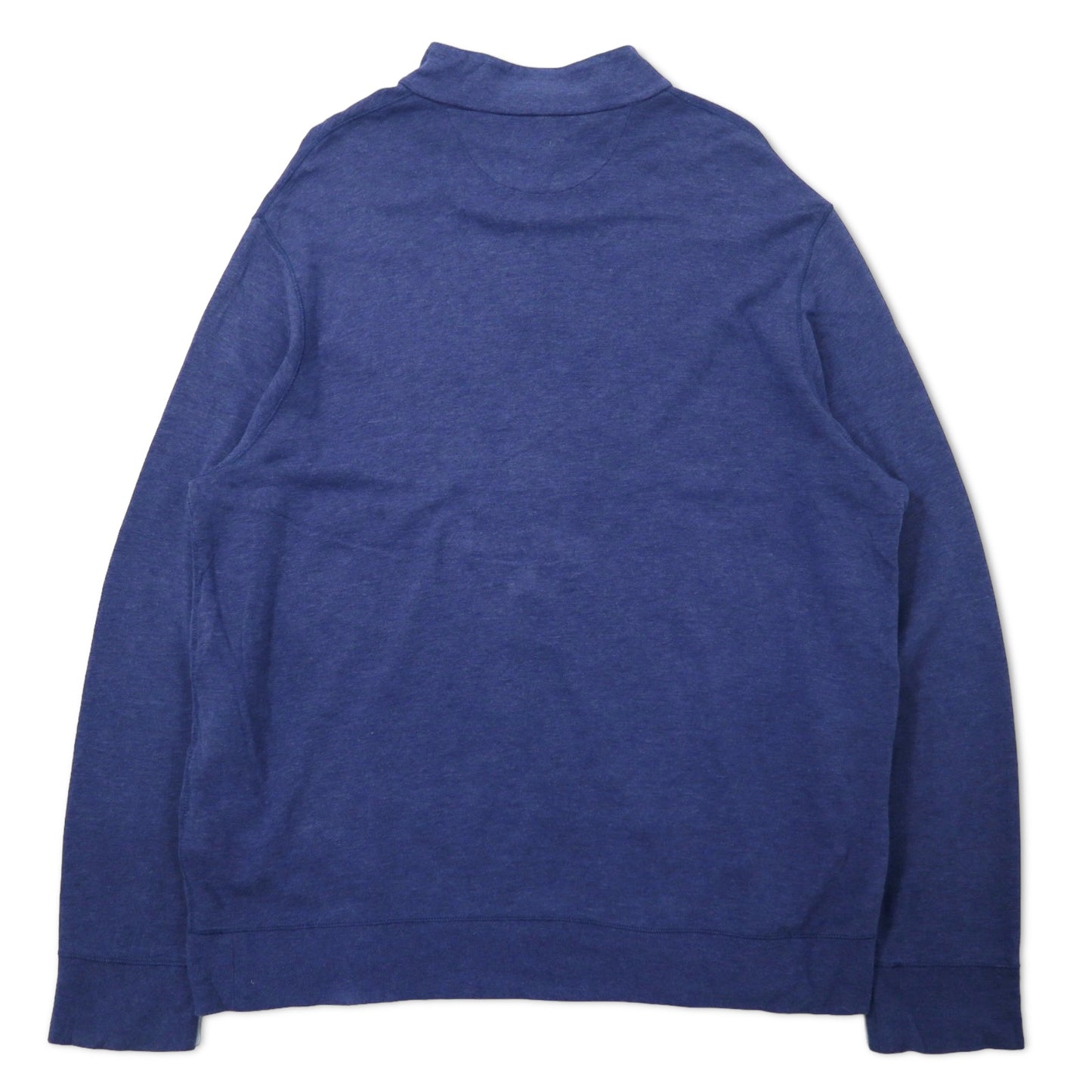 POLO RALPH LAUREN ハーフジップ スウェット XL ブルー コットン PERFORMANCE スモールポニー刺繍 ビッグサイズ