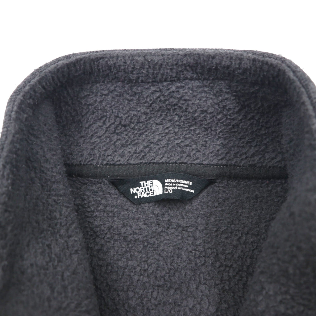 THE NORTH FACE Full-Zip Fleece Jacket, Size L, Gray, Stand Collar, High Neck