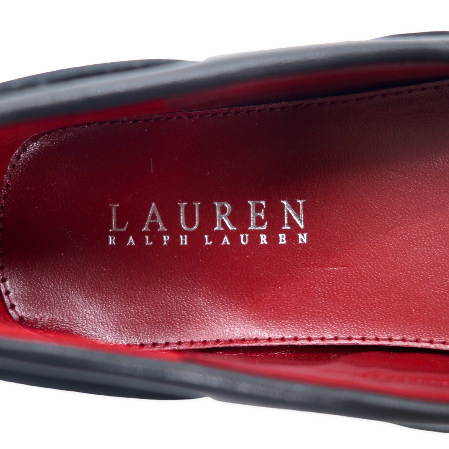 LAUREN RALPH LAUREN ドライビングシューズ ローファー 24cm ブラック レザー