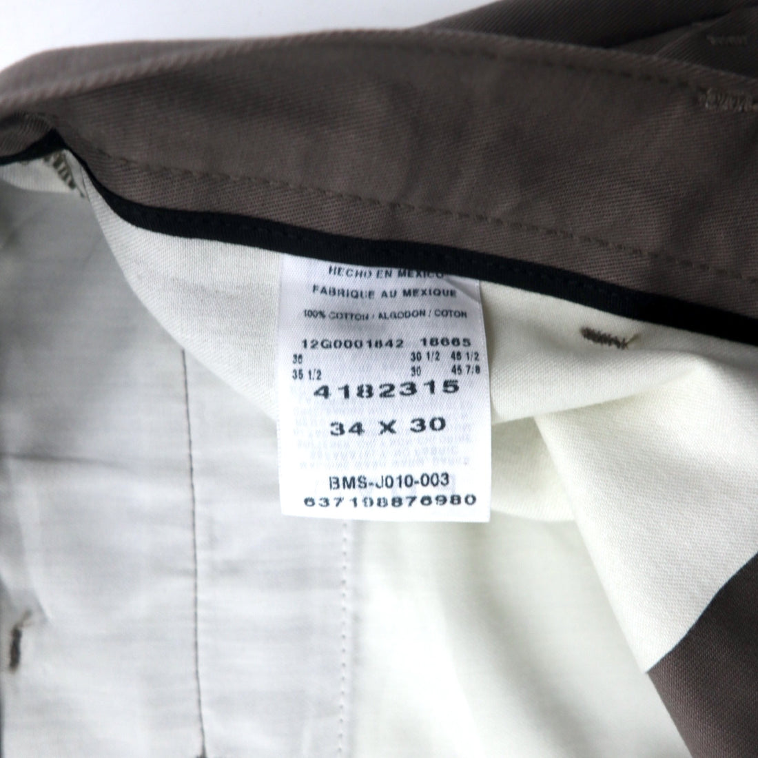 LEE チノパンツ 34 カーキ コットン PERFORMANCE KHAKIS 4182315 メキシコ製