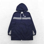 adidas 90s Half-Zip Anorak Parka XL Navy Nylon Mesh Liner 3-Stripes Trefoil Logo
