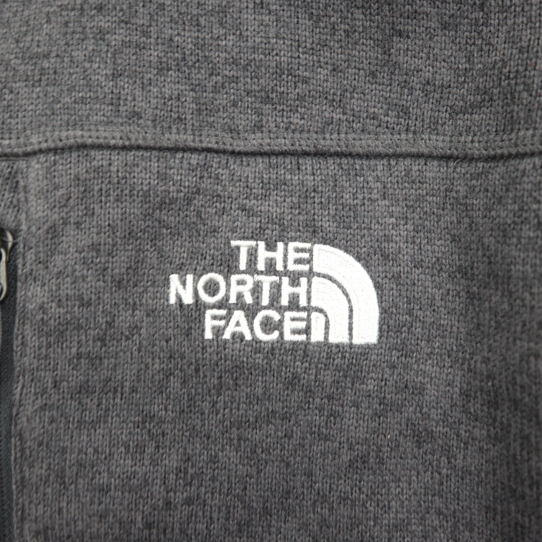THE NORTH FACE Full-Zip Fleece Jacket, Size L, Gray, Stand Collar, High Neck