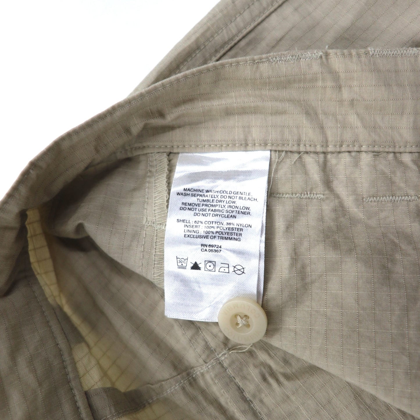 Columbia PFG リップストップ フィッシングパンツ L ベージュ OMNI-SHIELD オムニシールド 撥水 FQ1041