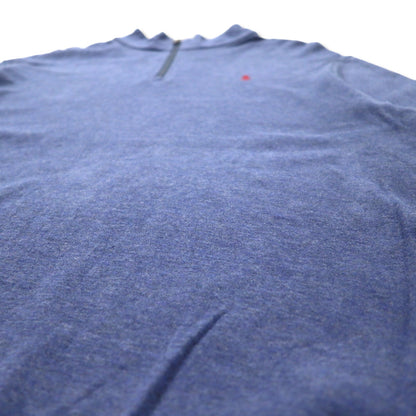 POLO RALPH LAUREN ハーフジップ スウェット XL ブルー コットン PERFORMANCE スモールポニー刺繍 ビッグサイズ
