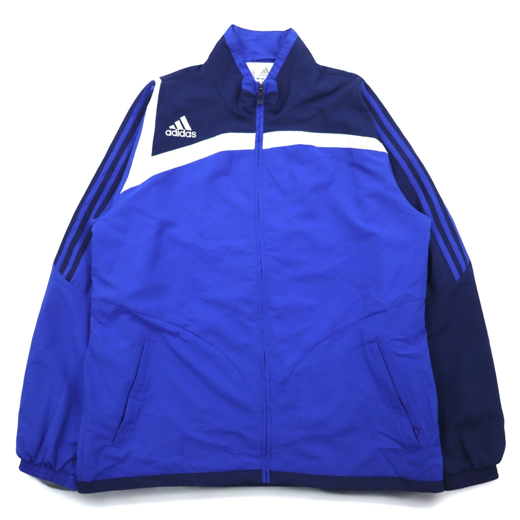 adidas ナイロンジャケット トラックジャケット ジャージ 3XL ブルー ネイビー 3ストライプ