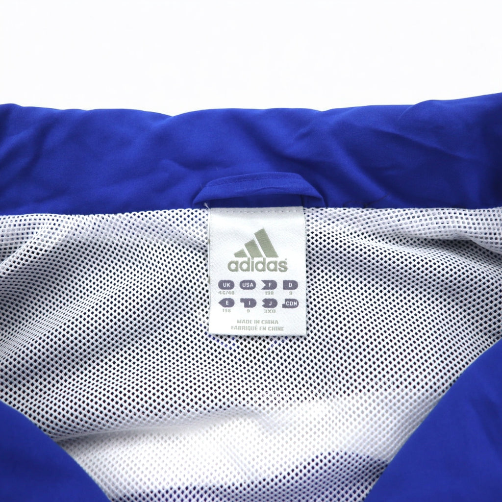 adidas ナイロンジャケット トラックジャケット ジャージ 3XL ブルー ネイビー 3ストライプ