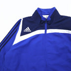 adidas ナイロンジャケット トラックジャケット ジャージ 3XL ブルー ネイビー 3ストライプ