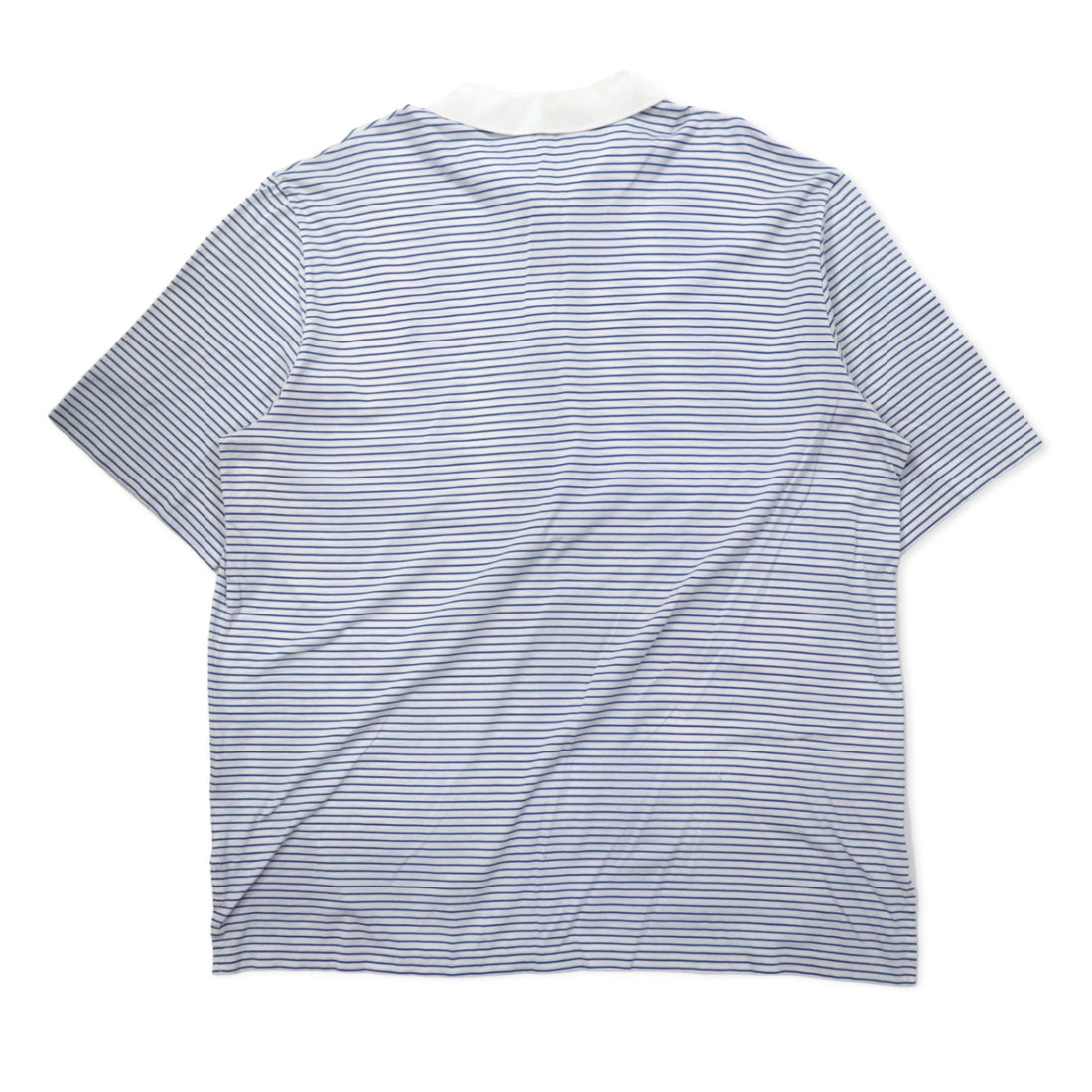 POLO GOLF RALPH LAUREN Striped Polo Shirt XL White Blue Cotton Small Pony Embroidery Big Size Made in Peru
