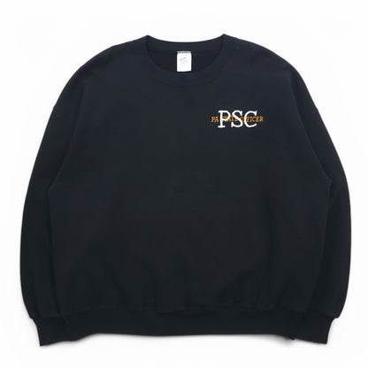 JERZEES USA製 80年代 SUPER SWEATS クルーネック スウェット 2XL ブラック 裏起毛 PSC