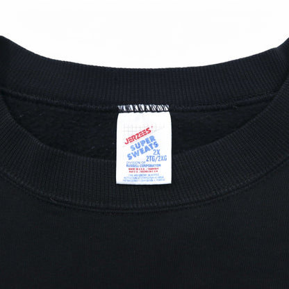 JERZEES USA製 80年代 SUPER SWEATS クルーネック スウェット 2XL ブラック 裏起毛 PSC