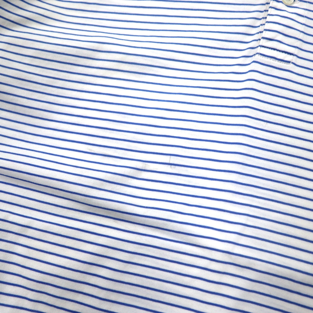 POLO GOLF RALPH LAUREN Striped Polo Shirt XL White Blue Cotton Small Pony Embroidery Big Size Made in Peru