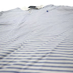 POLO GOLF RALPH LAUREN Striped Polo Shirt XL White Blue Cotton Small Pony Embroidery Big Size Made in Peru