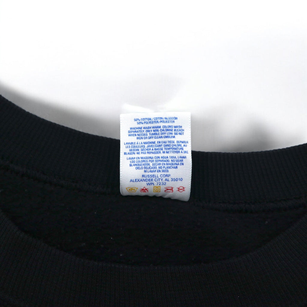 JERZEES USA made 80s SUPER SWEATS Crew neck sweatshirt 2XL Black Fleece lining PSC