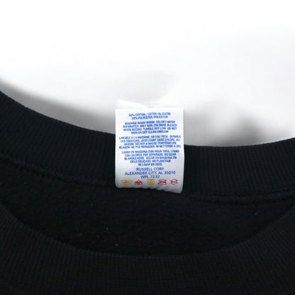 JERZEES USA製 80年代 SUPER SWEATS クルーネック スウェット 2XL ブラック 裏起毛 PSC