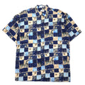 日本然リトテ-古着オンライン-pierre cardin 90年代 アロハシャツ XL ネイビー レーヨン 総柄 レトロ-pierre cardin 90's Hawaiian Shirt XL Navy Rayon Patterned Retro