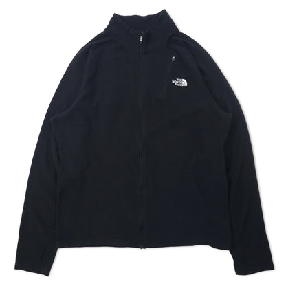日本然リトテ-古着オンライン-THE NORTH FACE フルジップ フリース L ブラック ポリエステル サムホール フィンガーホール ワンポイントロゴ刺繍-THE NORTH FACE FLEECE L Black polyester Thumb Hall Finger Hall One Point Logo Embroidery