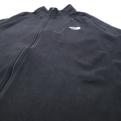 THE NORTH FACE フルジップ フリース L ブラック ポリエステル サムホール フィンガーホール ワンポイントロゴ刺繍