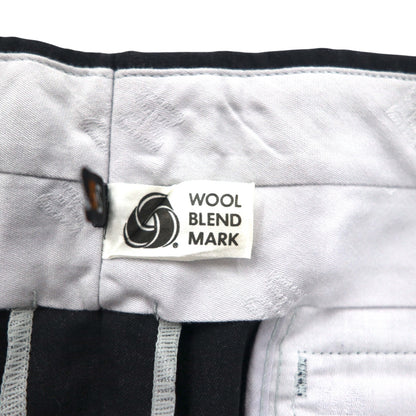 DAKS センタープレス ワイド スラックスパンツ M グレー ウール 日本製