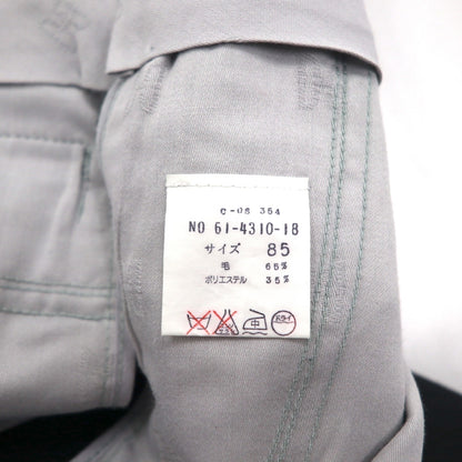 DAKS センタープレス ワイド スラックスパンツ M グレー ウール 日本製