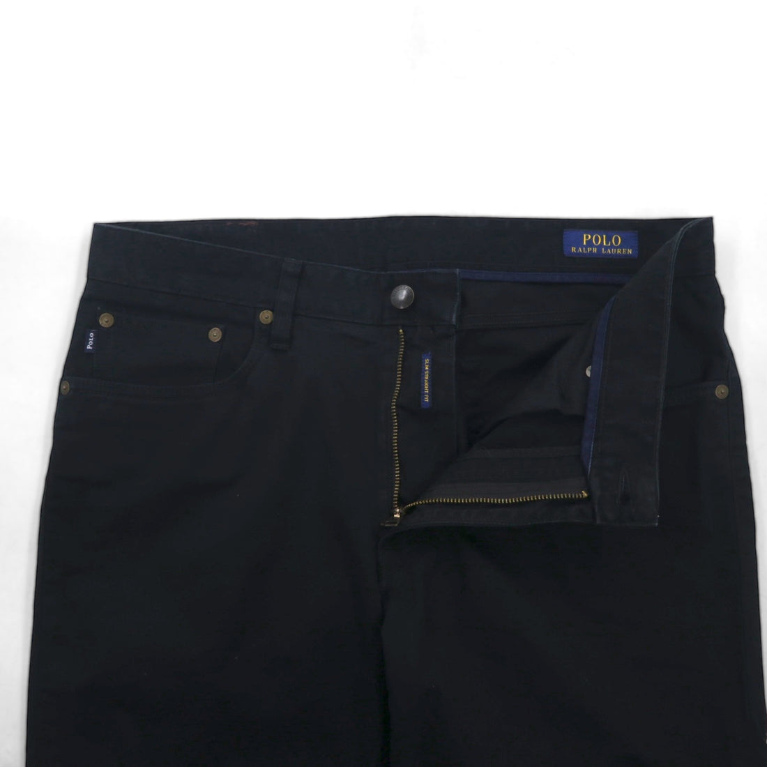Polo Ralph Lauren チノパンツ ワークパンツ L ブラック コットン TALONジップ レザーパッチ