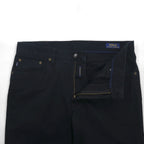 Polo Ralph Lauren チノパンツ ワークパンツ L ブラック コットン TALONジップ レザーパッチ