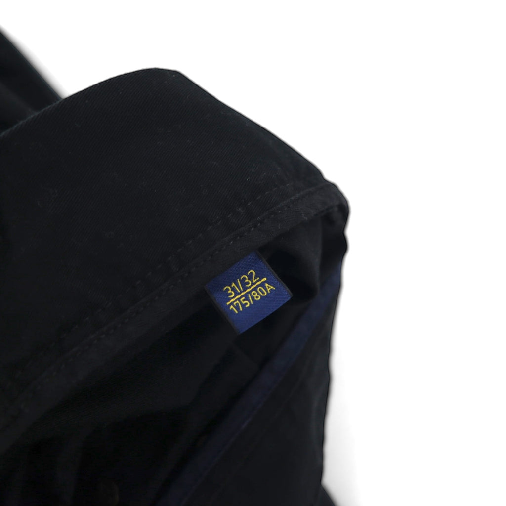 Polo Ralph Lauren チノパンツ ワークパンツ L ブラック コットン TALONジップ レザーパッチ