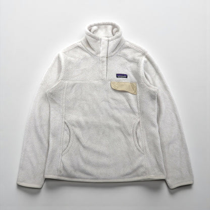 Patagonia リツール スナップT プルオーバー フリースジャケット M ホワイト カンガルーポケット 25442