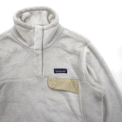 Patagonia リツール スナップT プルオーバー フリースジャケット M ホワイト カンガルーポケット 25442