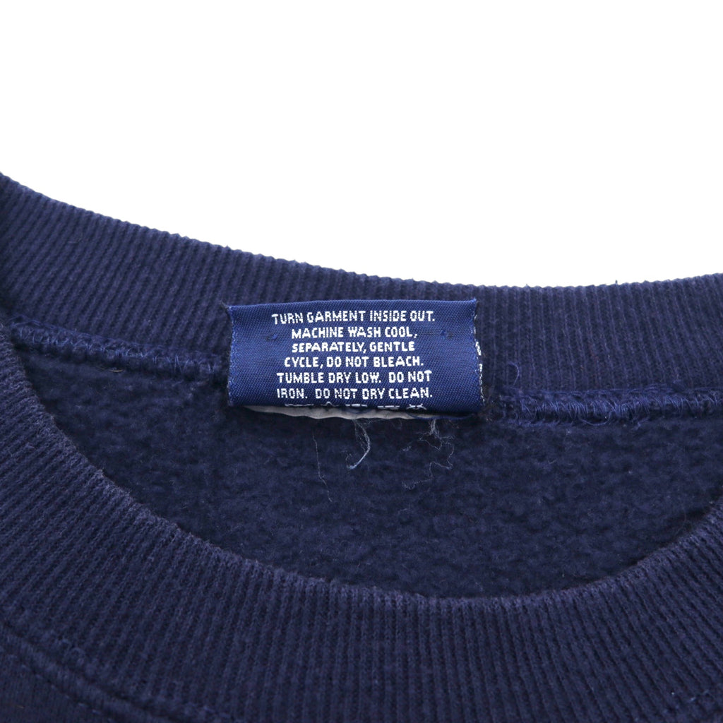 Made in USA 90s VAN HEUSEN Print Sweatshirt L Navy Cotton Fish SUMMIT OUTPOST
