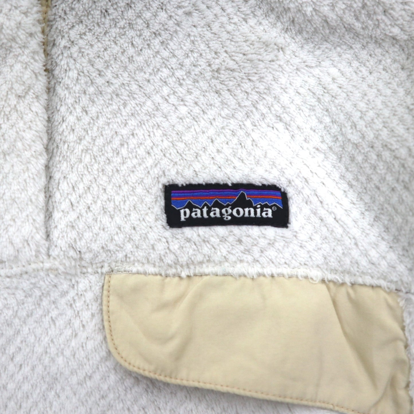 Patagonia リツール スナップT プルオーバー フリースジャケット M ホワイト カンガルーポケット 25442