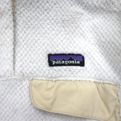 Patagonia リツール スナップT プルオーバー フリースジャケット M ホワイト カンガルーポケット 25442