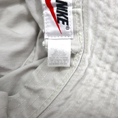 NIKE 90年代 銀タグ スウォッシュ 刺繍 バケットハット L ベージュ コットン