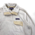 Patagonia リツール スナップT プルオーバー フリースジャケット M ホワイト カンガルーポケット 25442