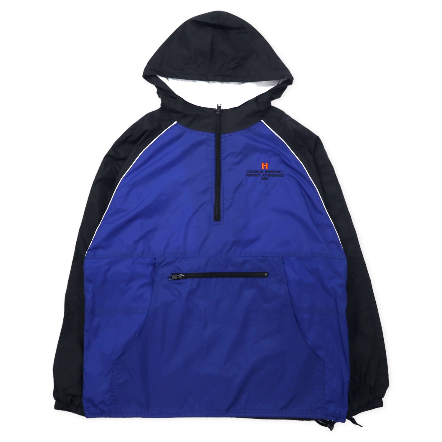 SPORT-TEK by PORT AUTHORITY Anorak HOODIE L Blue Nylon College 