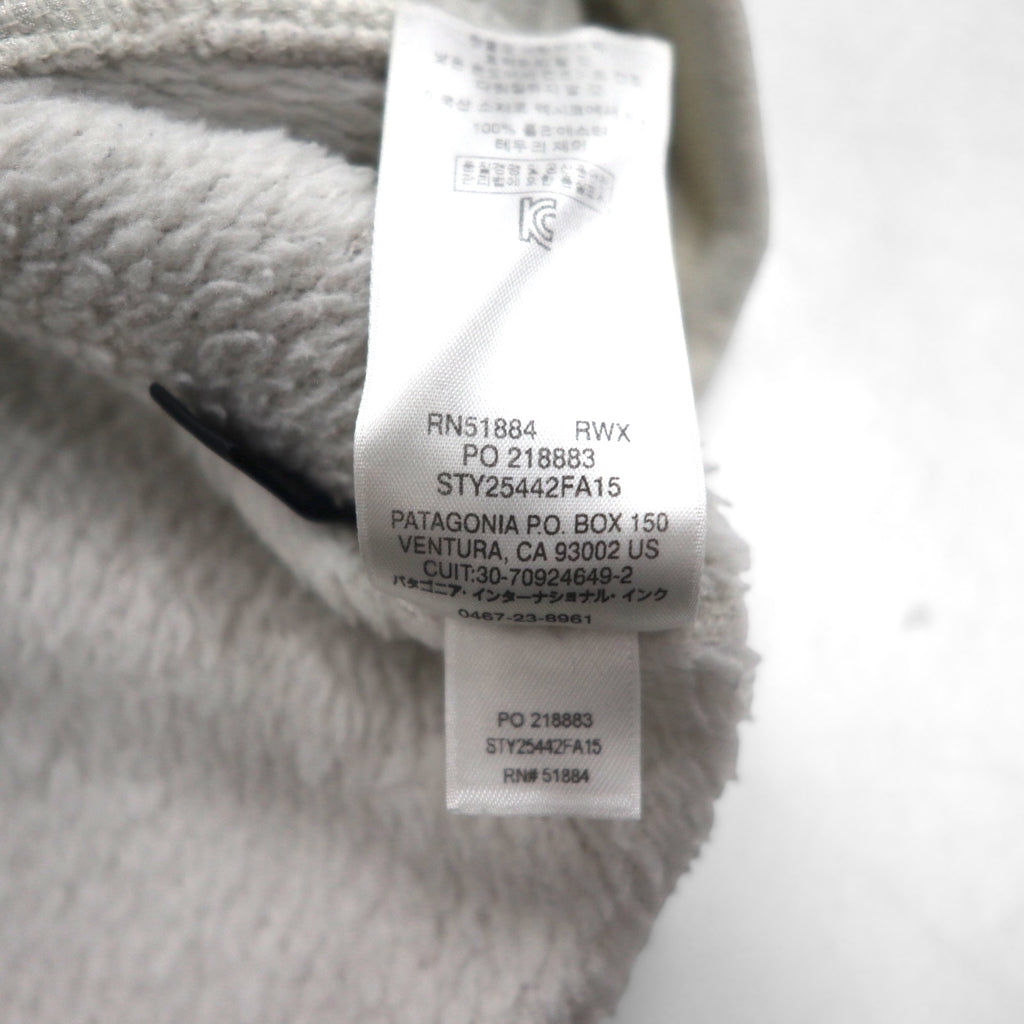 Patagonia リツール スナップT プルオーバー フリースジャケット M ホワイト カンガルーポケット 25442