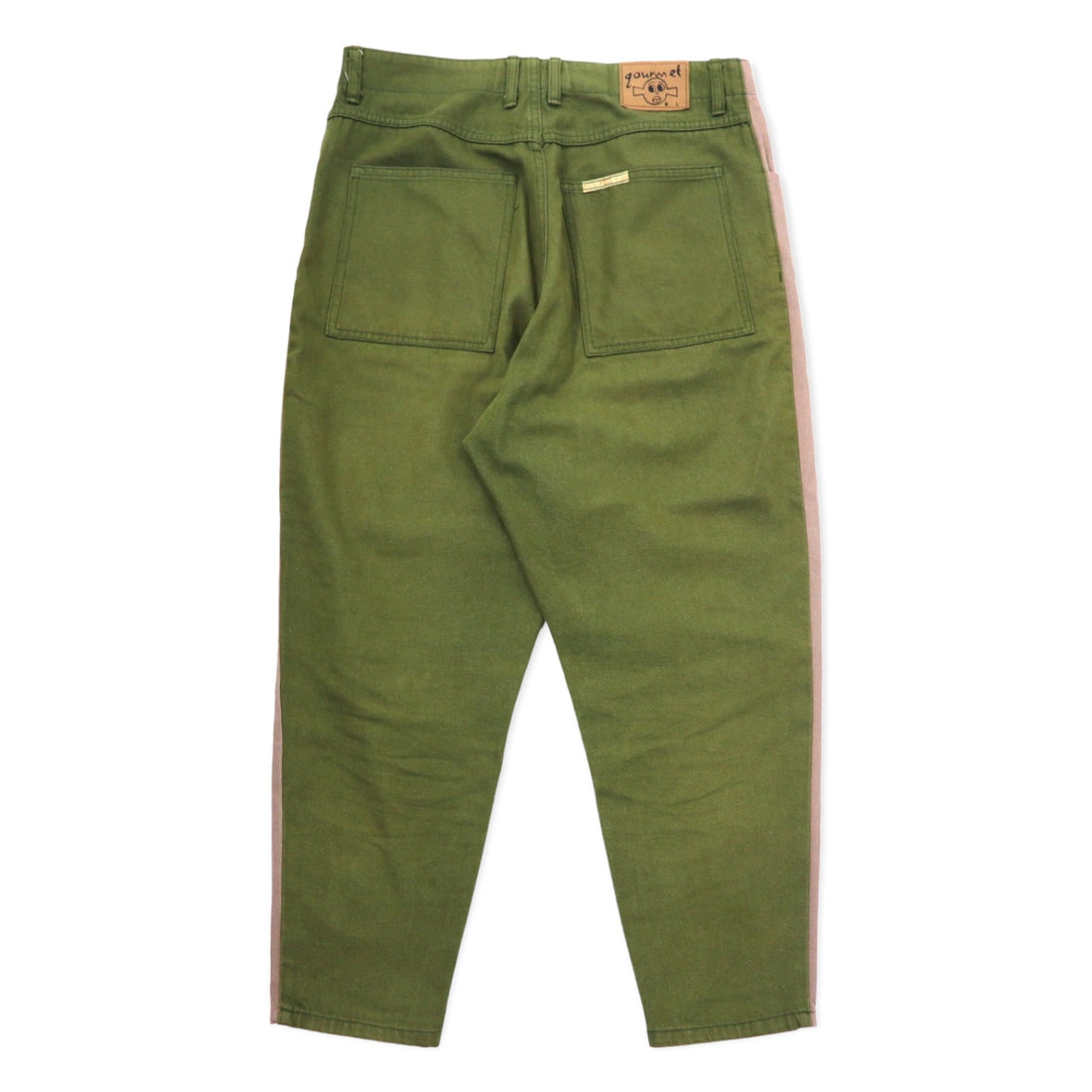 gourmet jeans tapered denim pants size 32 brown khaki bicolor cotton TYPE-03 LEAN made in Japan