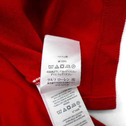 POLO RALPH LAUREN クラシックフィット ビッグポニー刺繍 ポロシャツ M レッド コットン 鹿の子