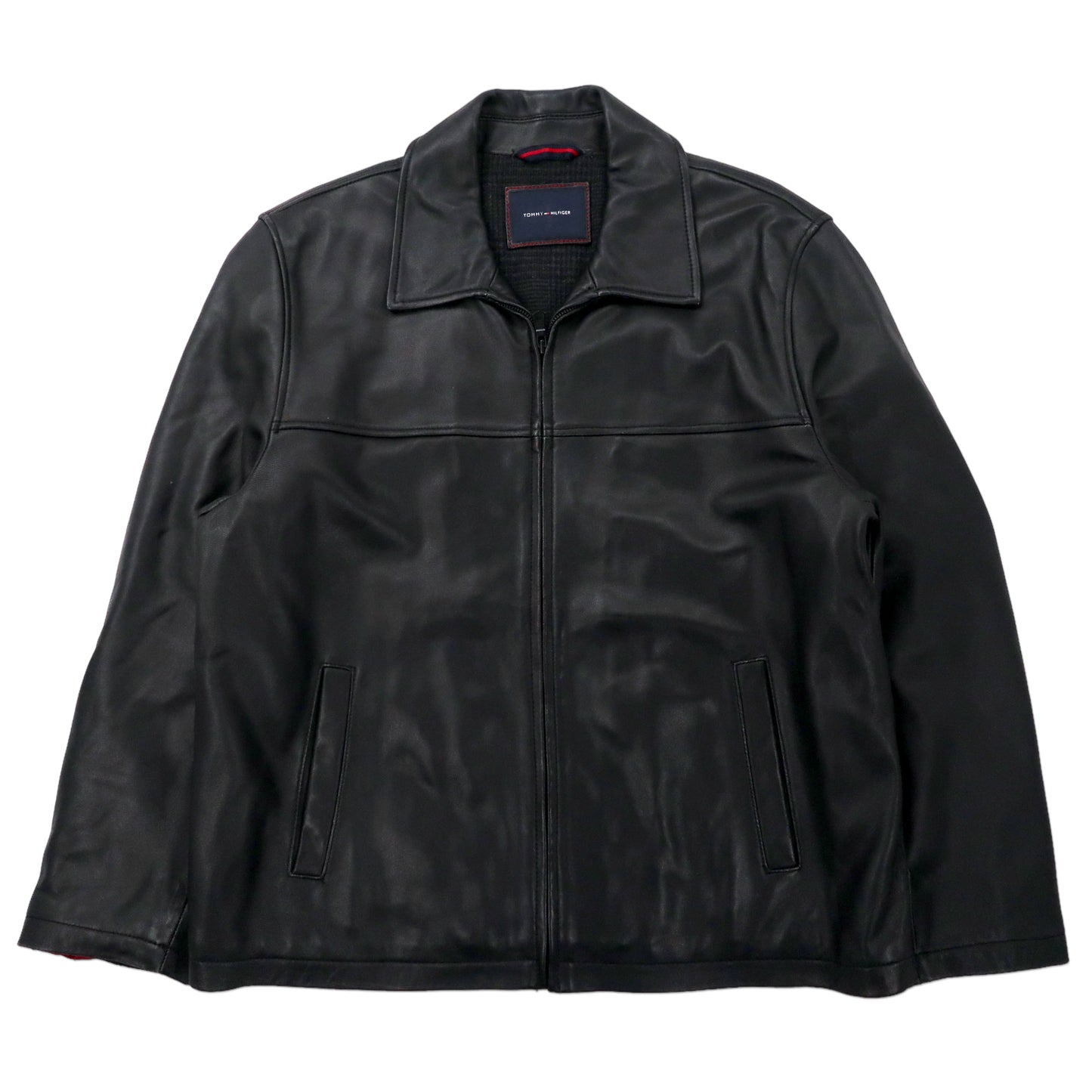 TOMMY HILFIGER Leather Riders Jacket XL Black sheep Lamb Leather