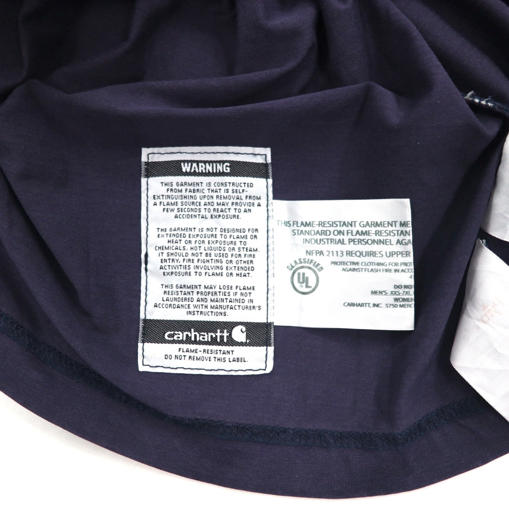 Carhartt FORCE Flame Retardant FR Long Sleeve T-Shirt, Long T, XL, Navy, Stretch, 102904-410, Made in Mexico