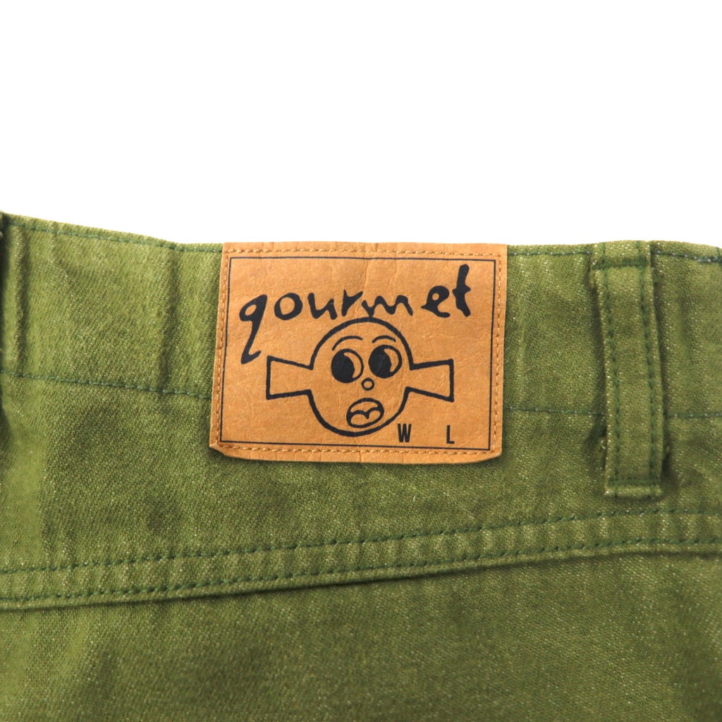 gourmet jeans tapered denim pants size 32 brown khaki bicolor cotton TYPE-03 LEAN made in Japan