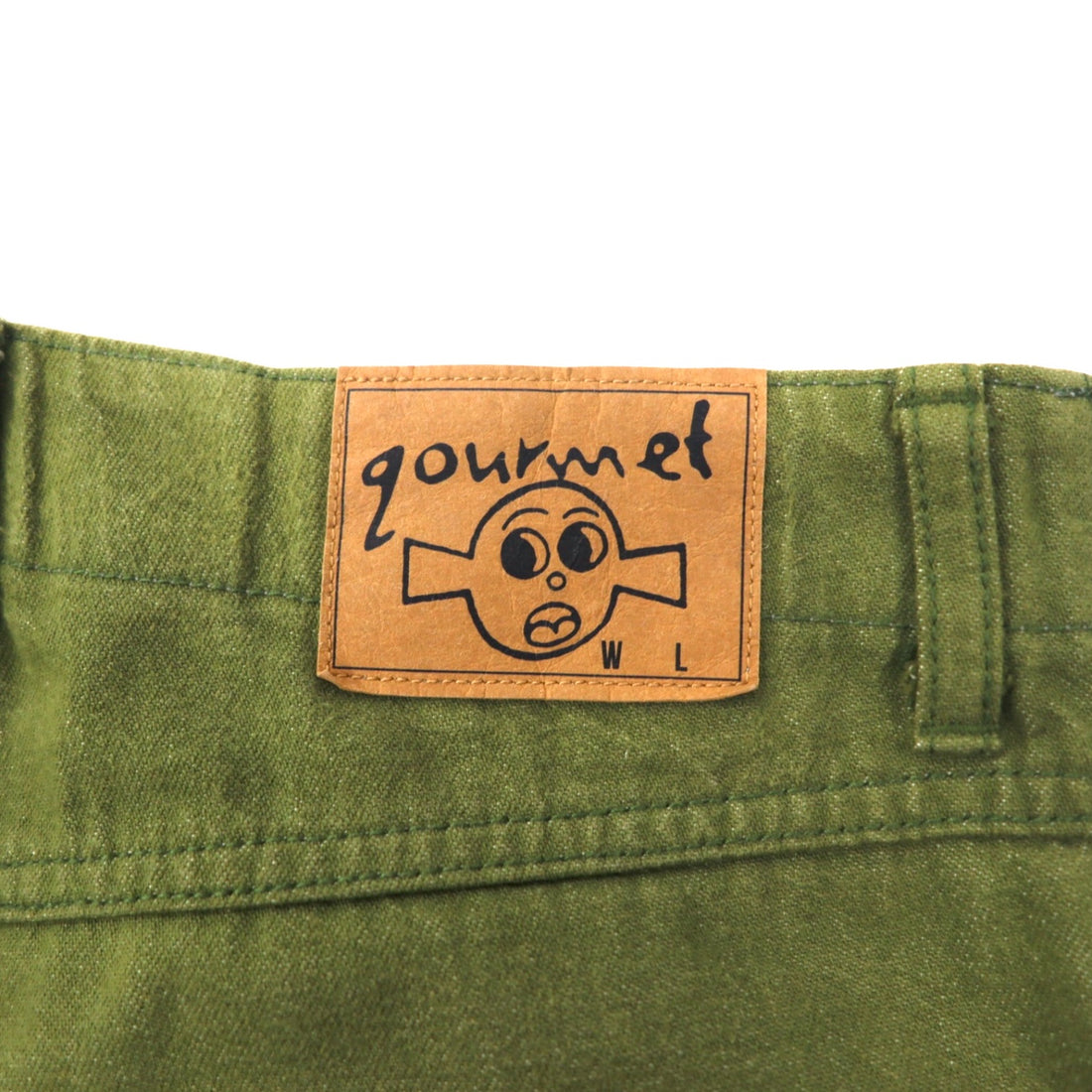 gourmet jeans tapered denim pants size 32 brown khaki bicolor cotton TYPE-03 LEAN made in Japan