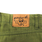 gourmet jeans tapered denim pants size 32 brown khaki bicolor cotton TYPE-03 LEAN made in Japan
