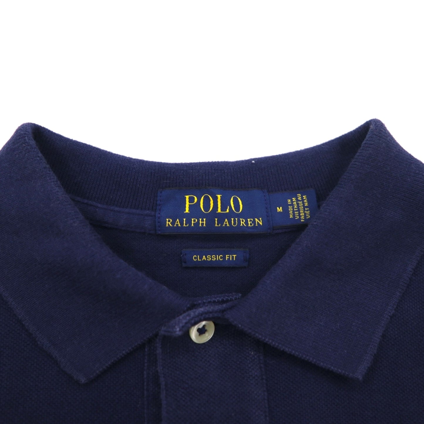POLO RALPH LAUREN ポロシャツ M ネイビー コットン 鹿の子 スモールポニー刺繍