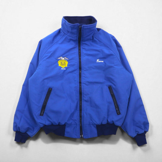 SPORTSMASTER 90s USA Sport Jacket ナイロンジャケット XL ブルー Polarfleece フリースライナー ハイネック 90年代 USA製