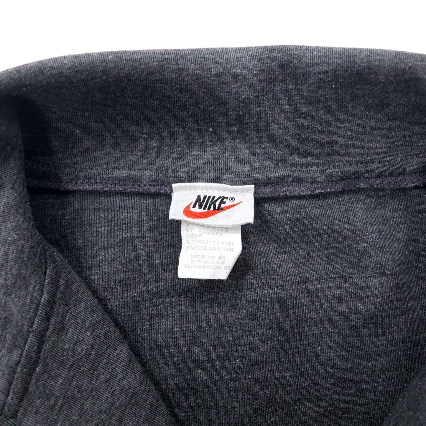 NIKE 90's Half Zip Sweatshirt M Gray Polyester Cotton Silver Tag 