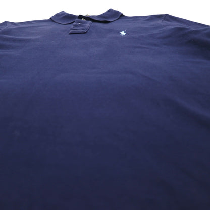 POLO RALPH LAUREN ポロシャツ M ネイビー コットン 鹿の子 スモールポニー刺繍