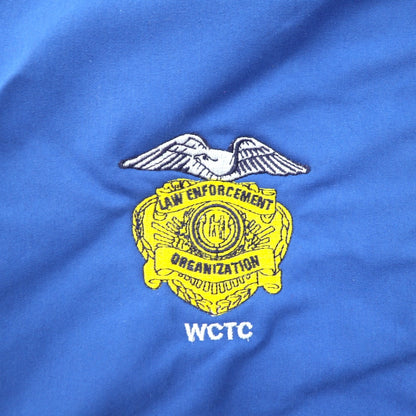 SPORTSMASTER 90s USA Sport Jacket, XL, Blue, Nylon Jacket with Polarfleece Fleece Lining, High Neck, Made in the USA, 1990s