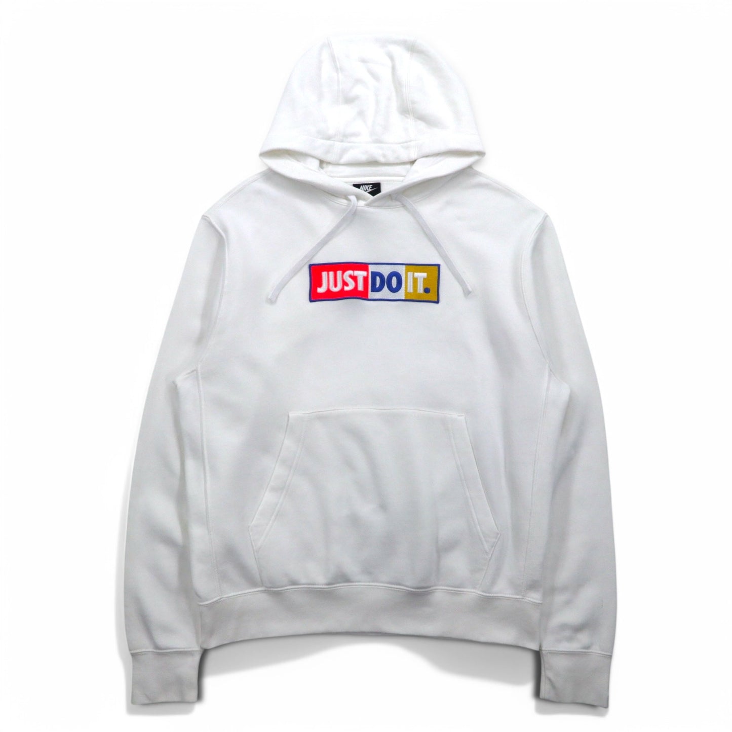NIKE Pullover Hoodie XL White Cotton JUST DO IT CJ4776-100