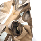 ohta Poncho Cardigan FREE Brown Beige Multicolor Angora 14aw-ha-pl Made in Japan
