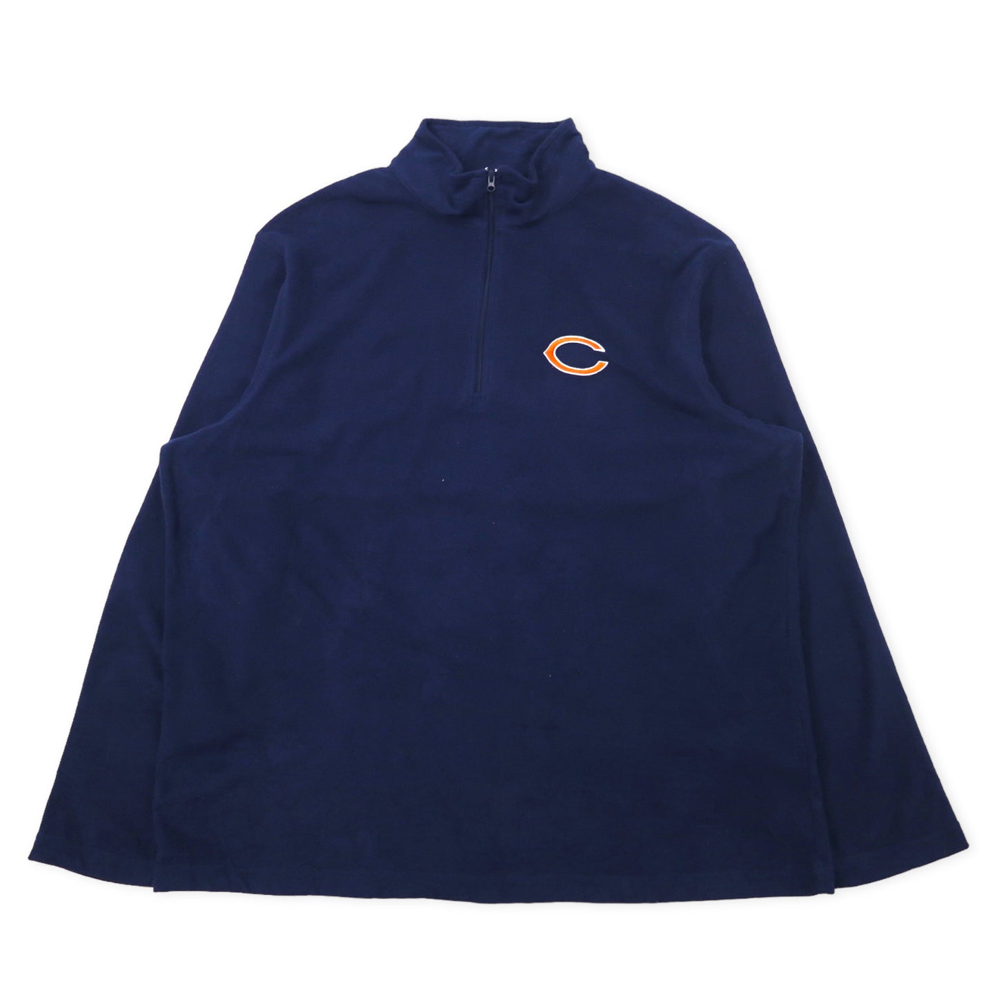 NFL Chicago Bears ハーフジップ フリースジャケット XL ネイビー ポリエステル シカゴベアーズ